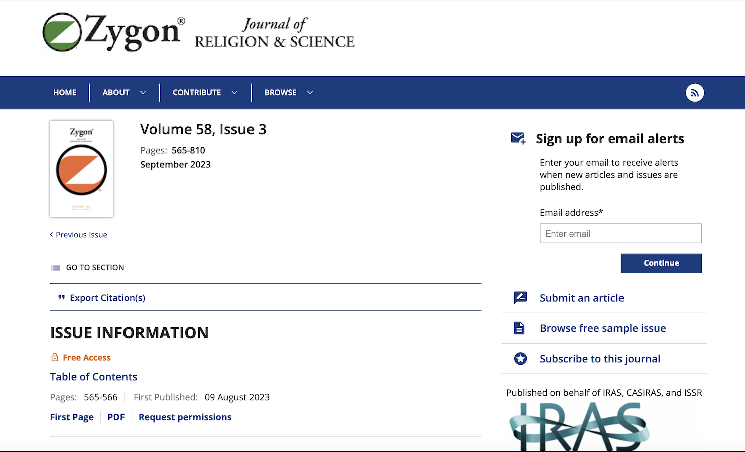 El académico Juan Larraín ingresa al comité asesor editorial de la revista Zygon