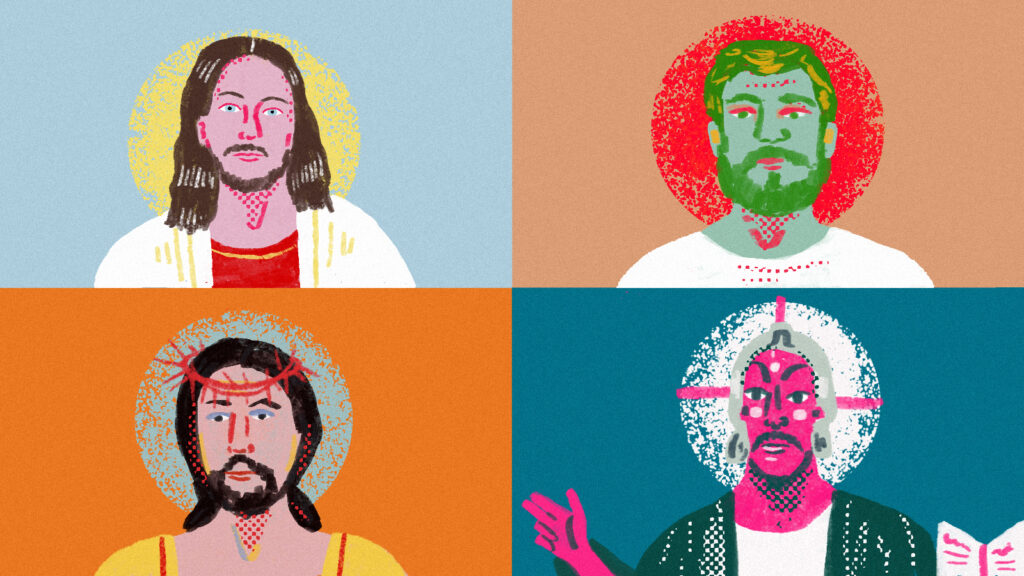 Ilustración de distintas imágenes de Jesús.