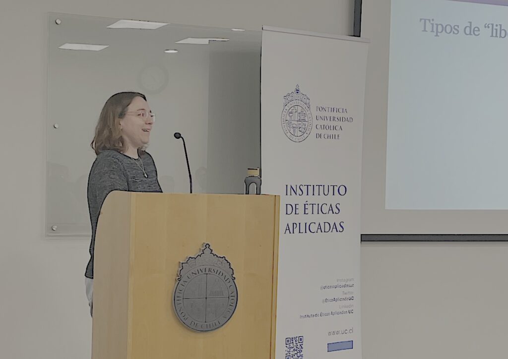 Foto de Juliana Gutiérrez en su presentación.